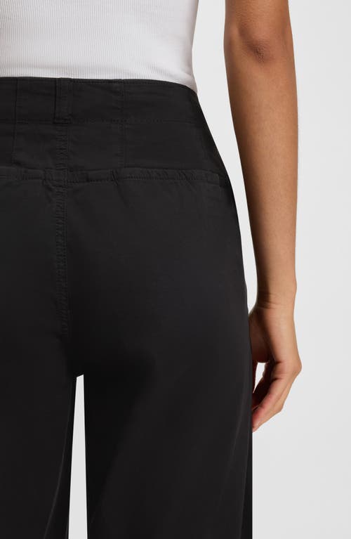 Hugo Boss Boss Orange Tahiana High Waist Wide Leg Pants In Black