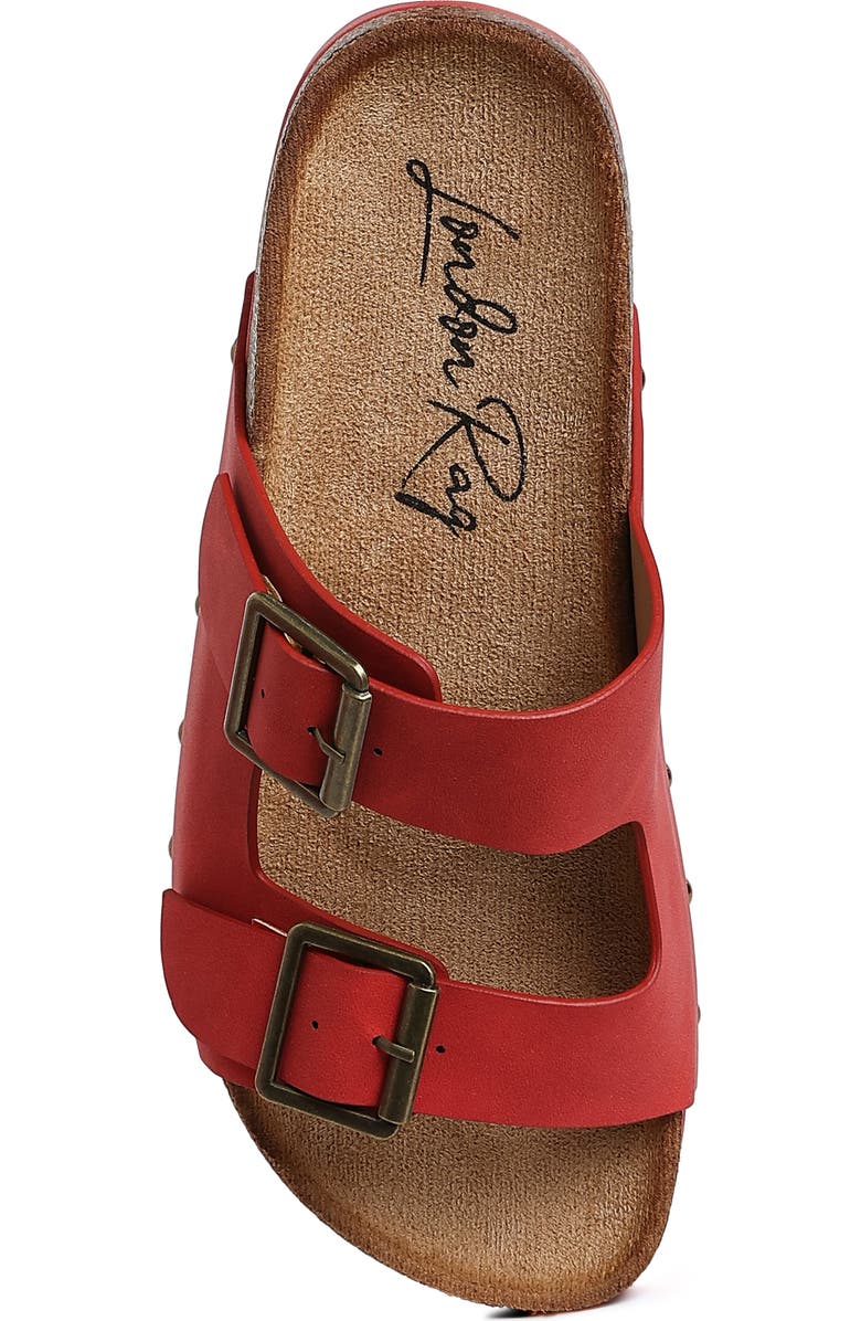 LONDON RAG Impala Stud Platform Sandal, Alternate, color, Red