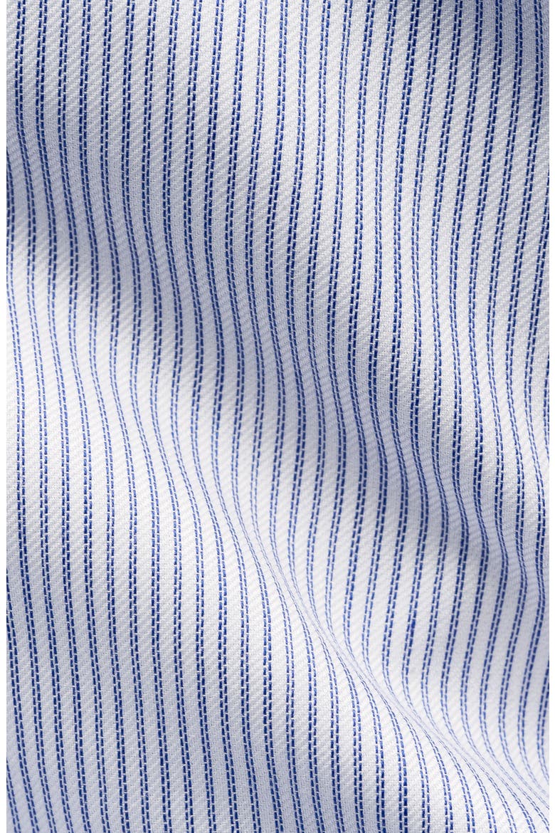 Slim Fit Stripe Cotton Dress Shirt, Alternate, color, DARK BLUE