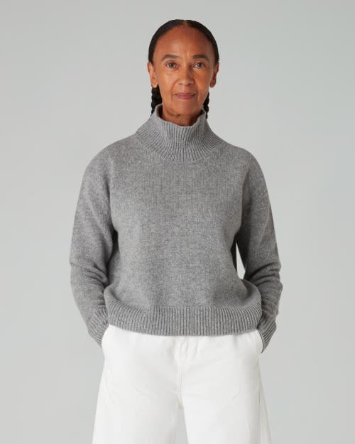 Navygrey The Easy Funnel Sweater In Storm Grey
