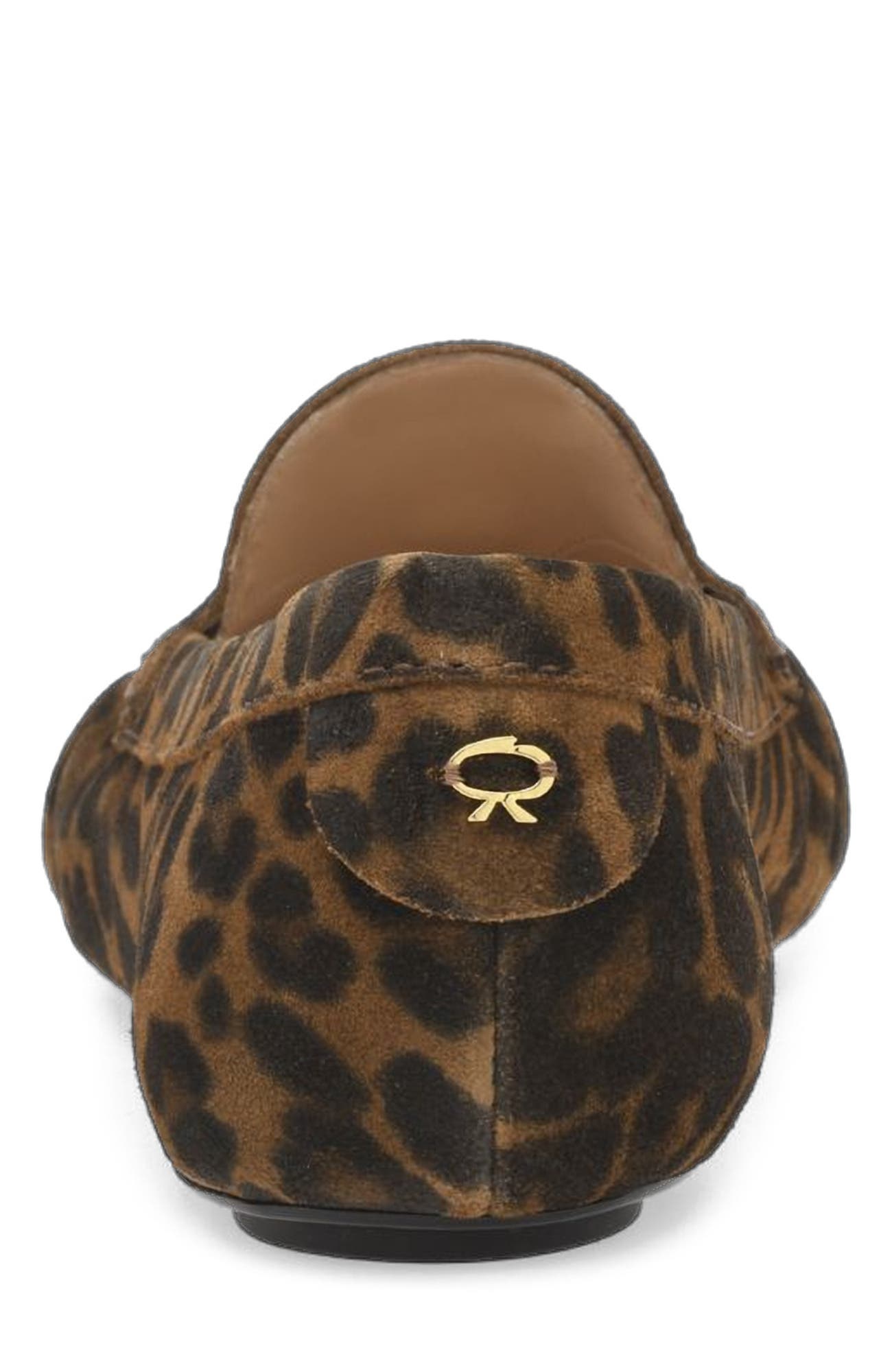 Thèa Mocassin, Alternate, color, Leopard Suede Leather