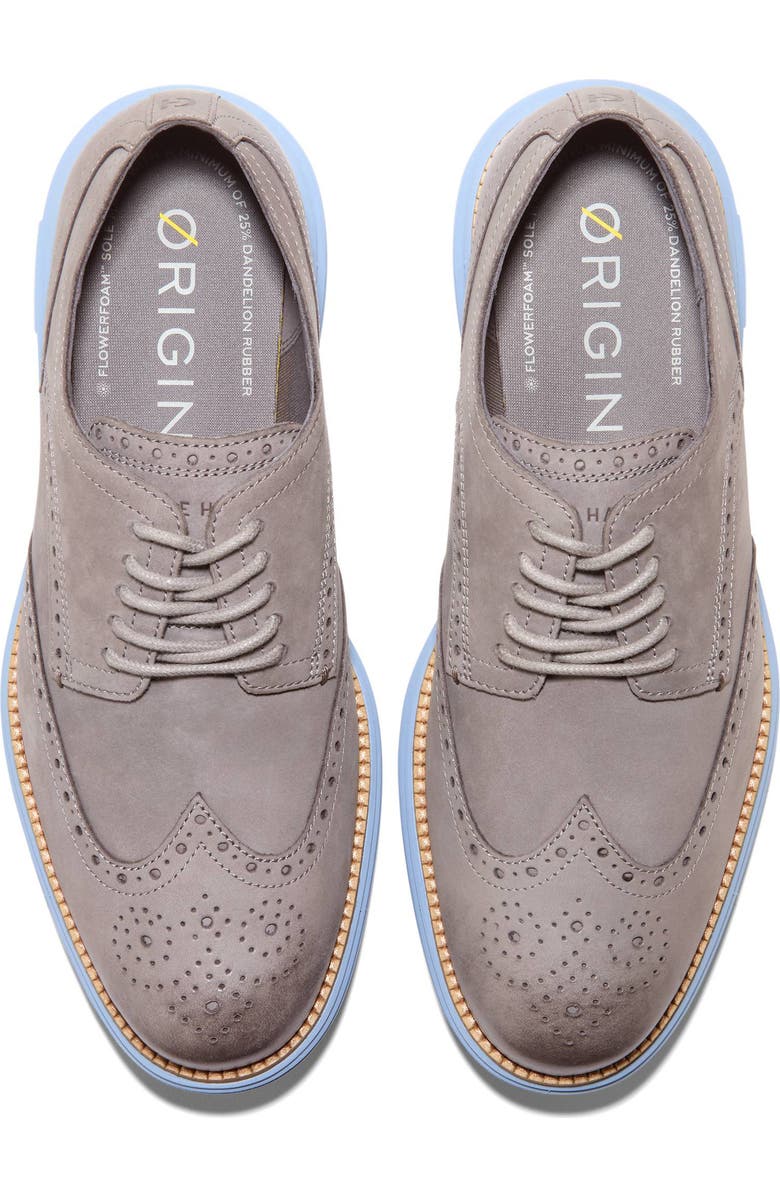 Cole Haan Wingtip Leather Derby Sneaker, Alternate, color, Ironstone / Forever Blue