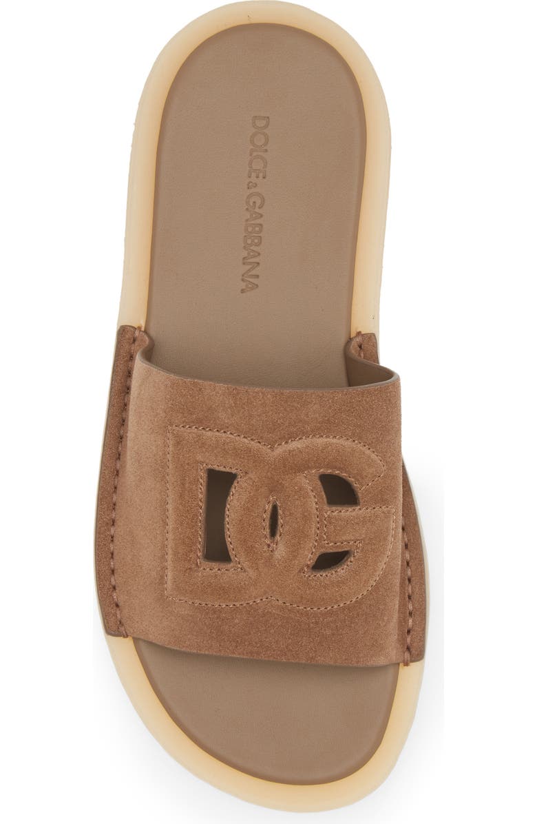 Dolce&Gabbana Crosta Slide Sandal, Alternate, color, 80024-Nocciola