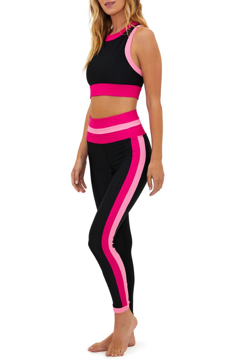 Melina Rib Colorblock High Waist Leggings, Alternate, color, AMOUR COLORBLOCK