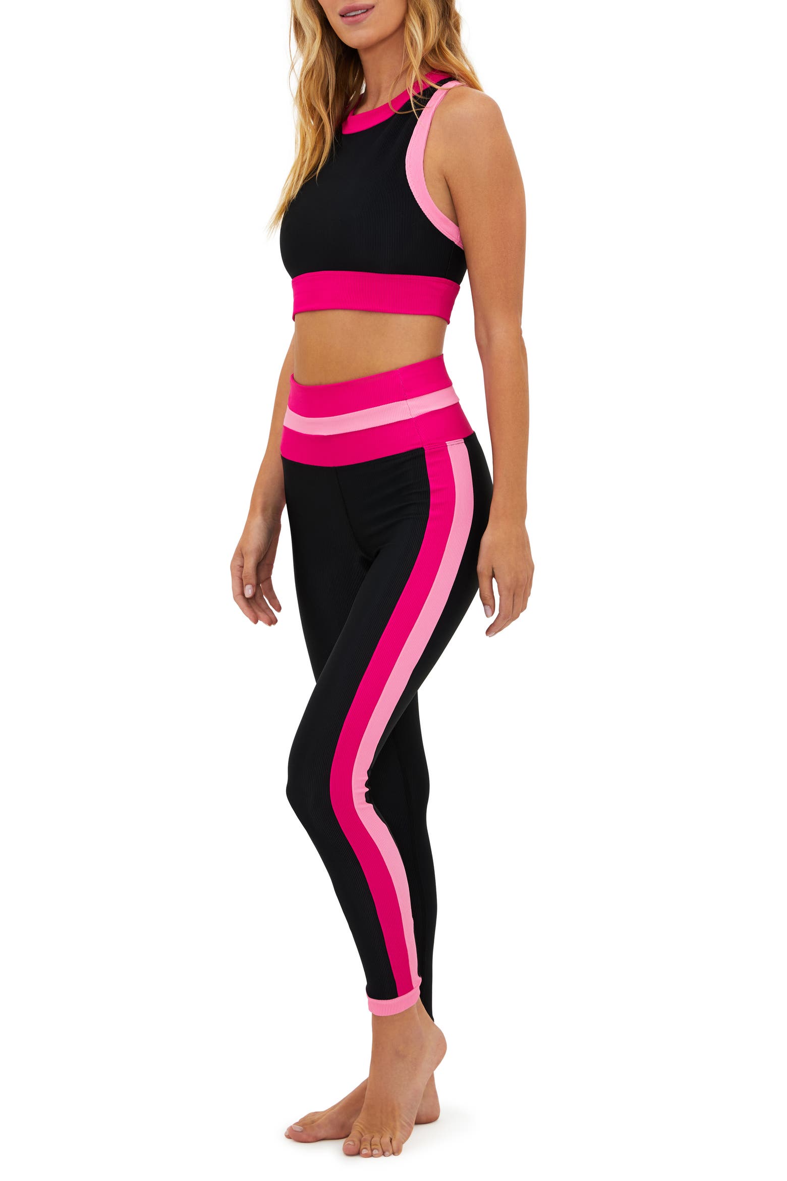 Melina Rib Colorblock High Waist Leggings (Women) | Nordstromrack