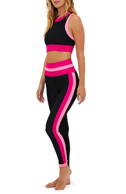 Beach Riot Melina Rib Colorblock High Waist Leggings In Amour Colorblock
