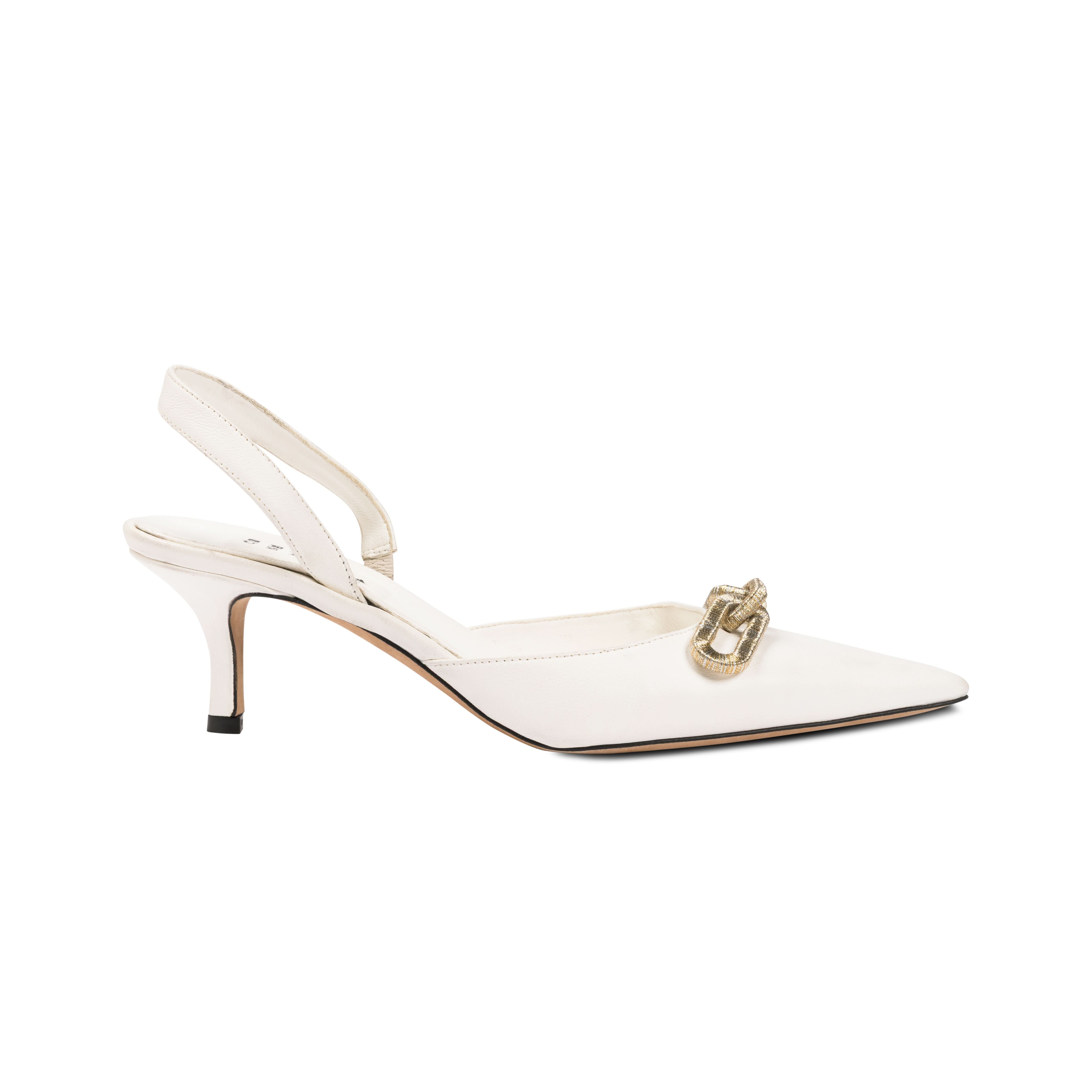 Catena Off White Slingback Mid-Heel Mule Pump, Main, color, Off-White