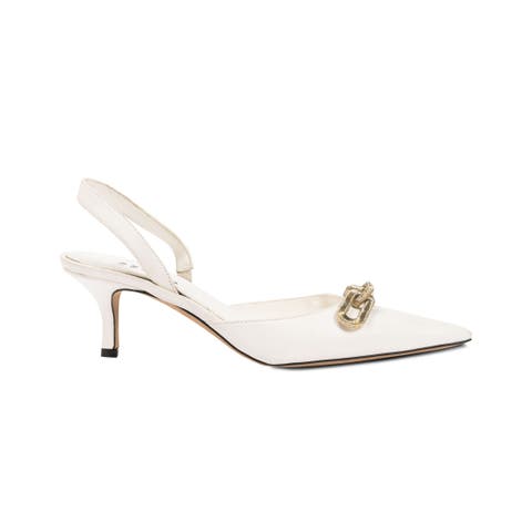 Catena Off White Slingback Mid-Heel Mule Pump