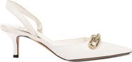 Serena Uziyel Catena Off White Slingback Mid-Heel Mule Pump