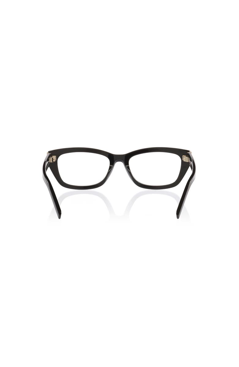 Saint Laurent 55mm Cat Eye optical glasses, Alternate, color, Black