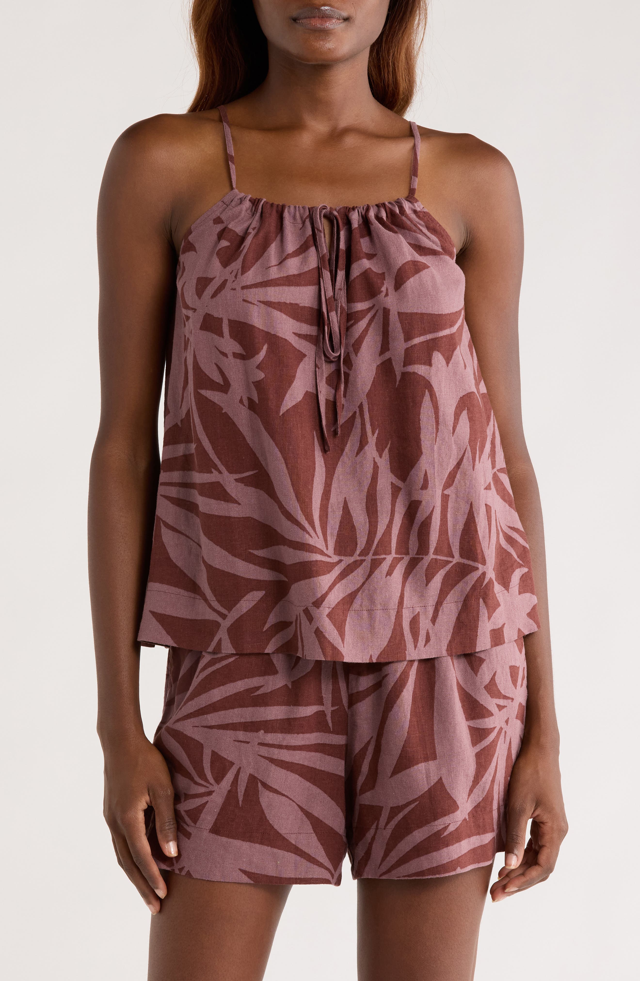 Nordstrom Vacation Linen Blend Short Pajamas