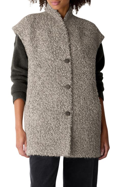 High Collar Alpaca and Wool Vest