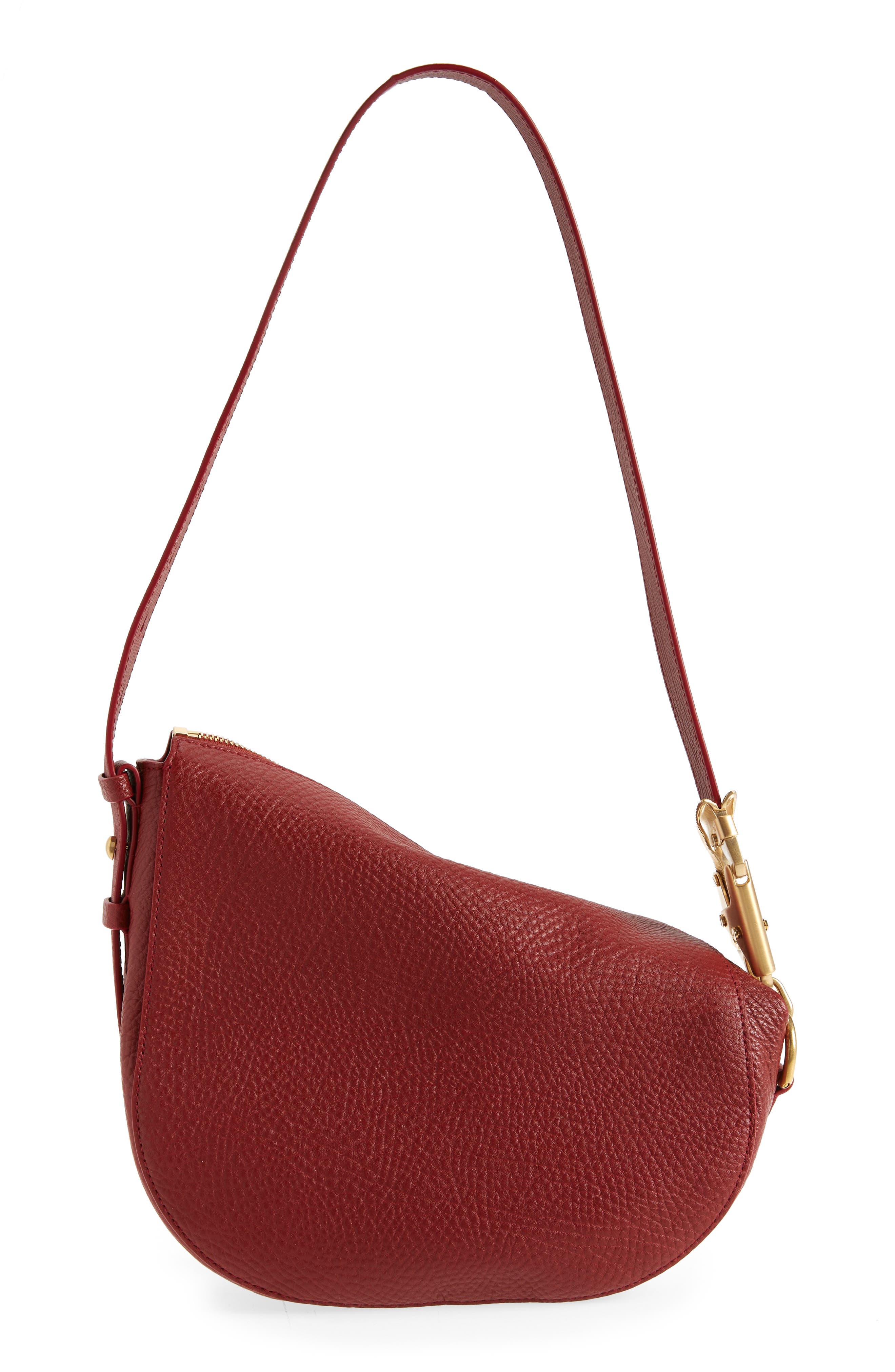Burberry Small Knight Asymmetric Leather Shoulder Bag, Alternate, color, 