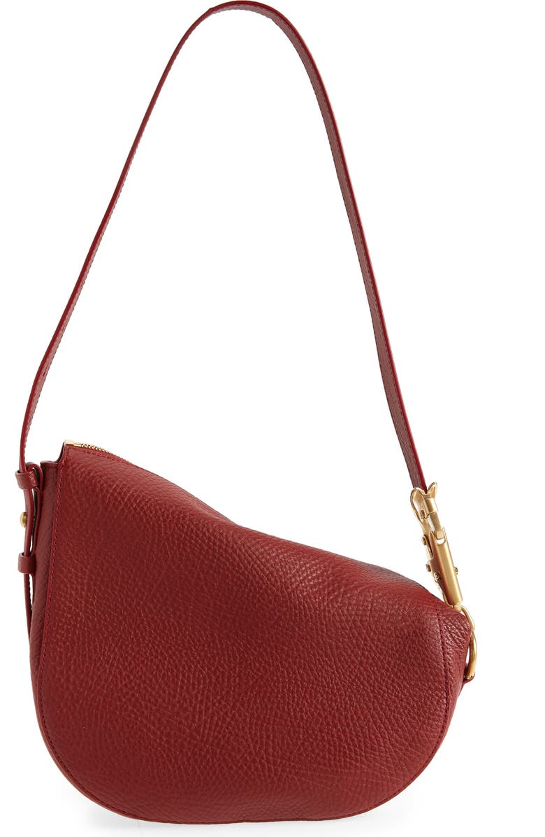 Burberry Small Knight Asymmetric Leather Shoulder Bag, Alternate, color,