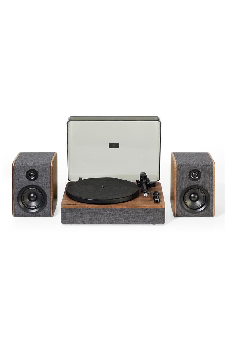Nocturne Bluetooth® Record Player & Speakers, Alternate, color, CHARCOAL