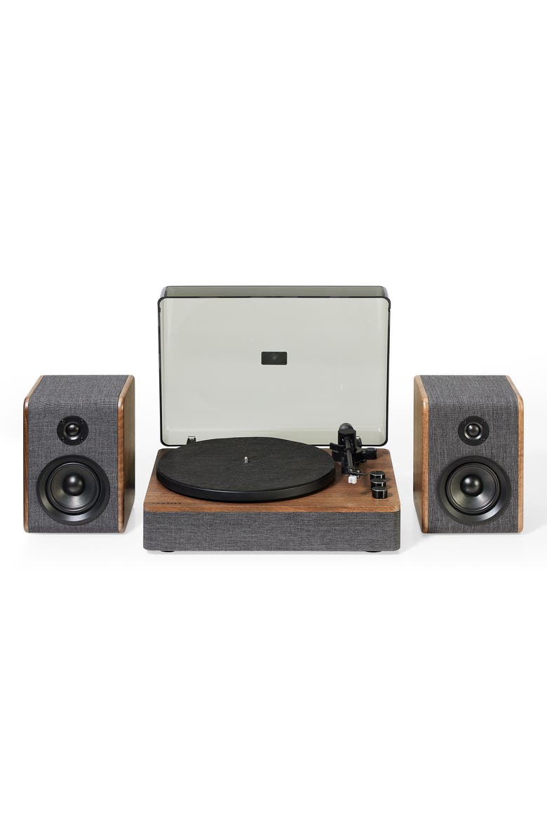 Crosley Radio Nocturne Bluetooth<sup>®</sup> Record Player & Speakers, Alternate, color, Charcoal