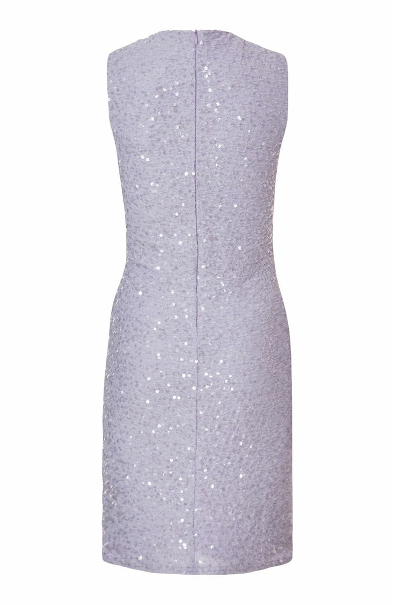 QUIZ Sequin Jersey Mini Dress with Ruched Strap, Alternate, color, Lilac
