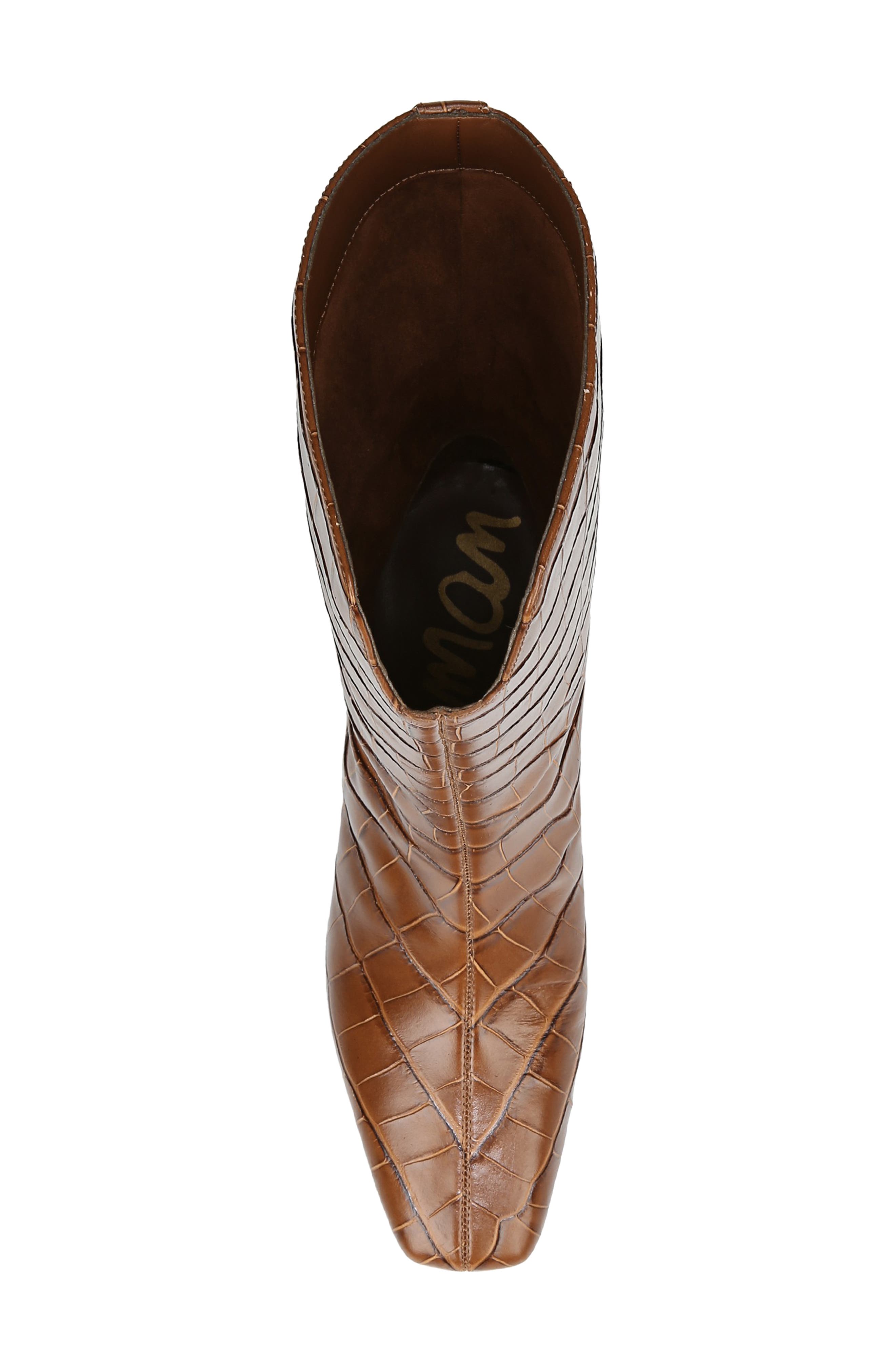 Lolita Square Toe Boot, Alternate, color, TAWNY BROWN CROCODILE
