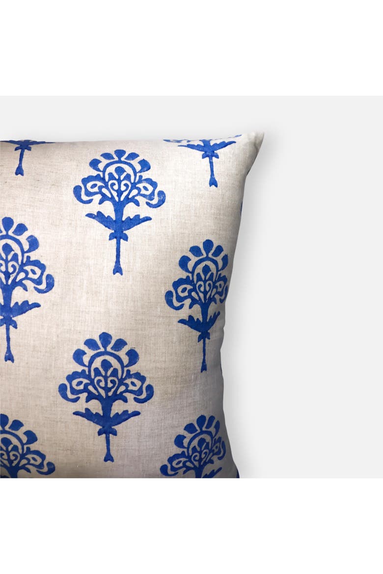 Blue Harmony Pure Linen Throw Pillow Cover, Alternate, color, Blue