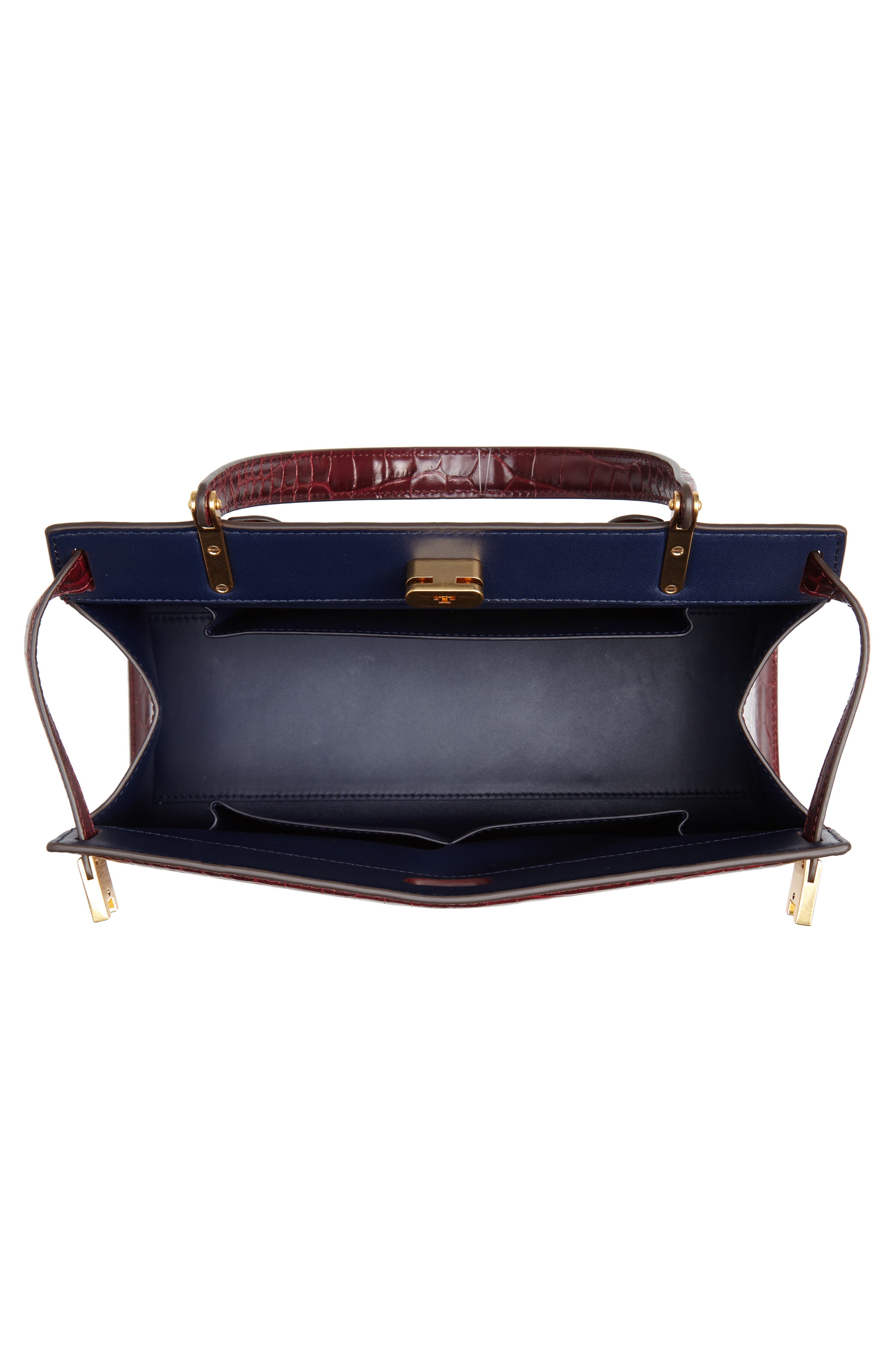 Tory Burch Lee Radziwill Leather Satchel, Alternate, color, 