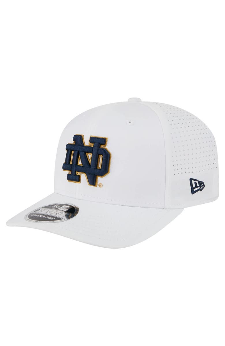 New Era Men's New Era White Notre Dame Fighting Irish Perform Vault 9SEVENTY Stretch-Snap Hat, Main, color, 