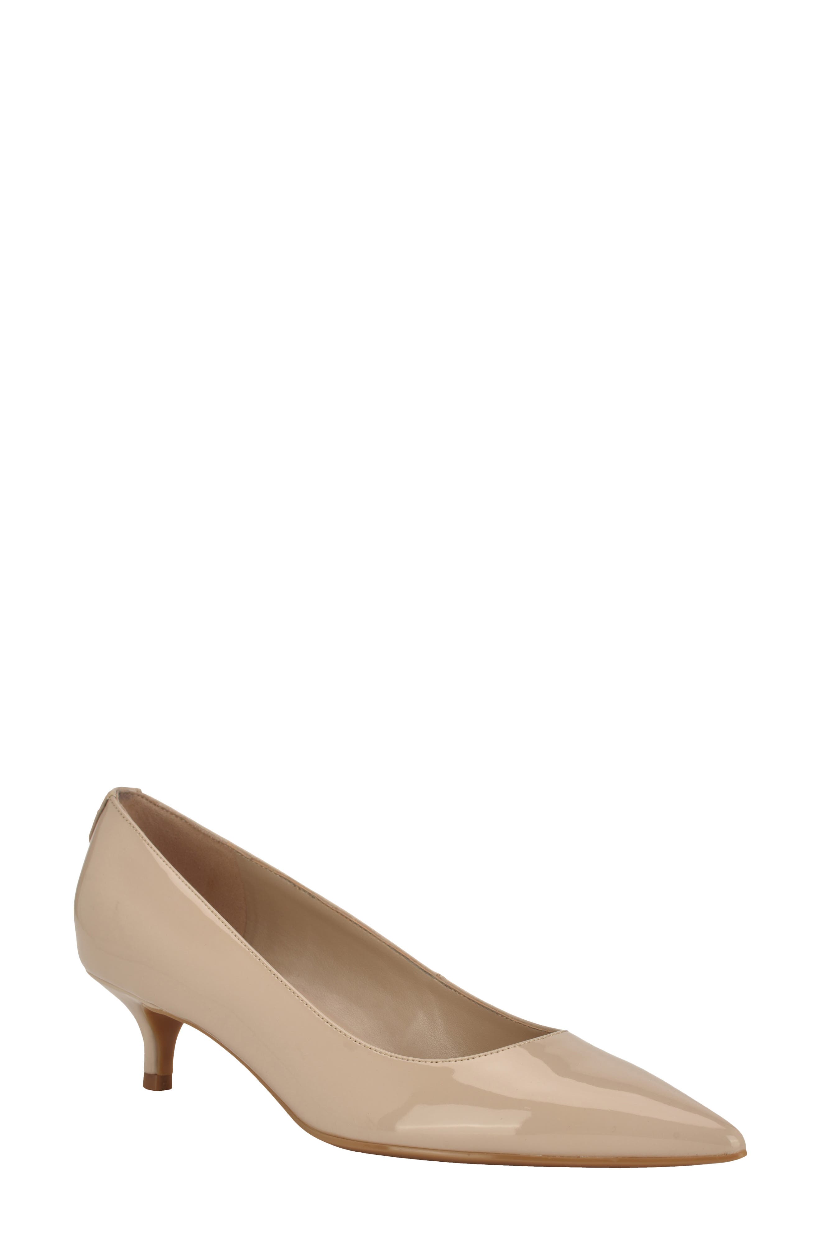 Calvin Klein Roxanna Pointed Toe Pump, Main, color, Taupe Patent