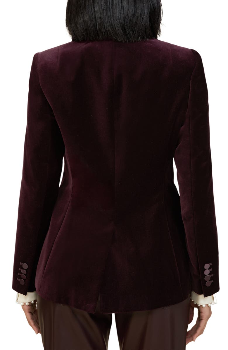 Reiss Elia Cotton Velveteen Blazer, Alternate, color, Burgundy