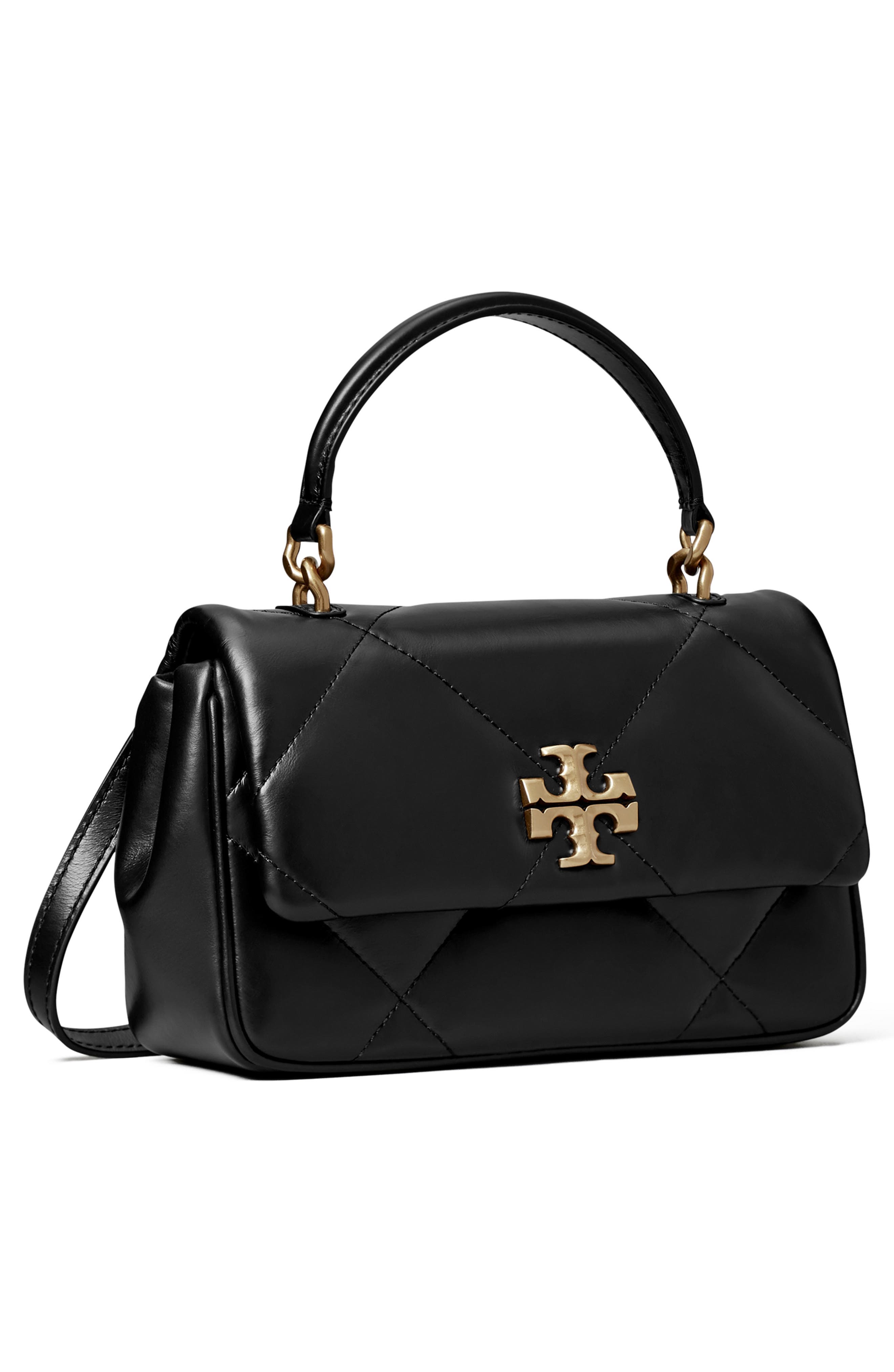 Tory Burch Kira Diamond Quilted Leather Top Handle Bag, Alternate, color, 