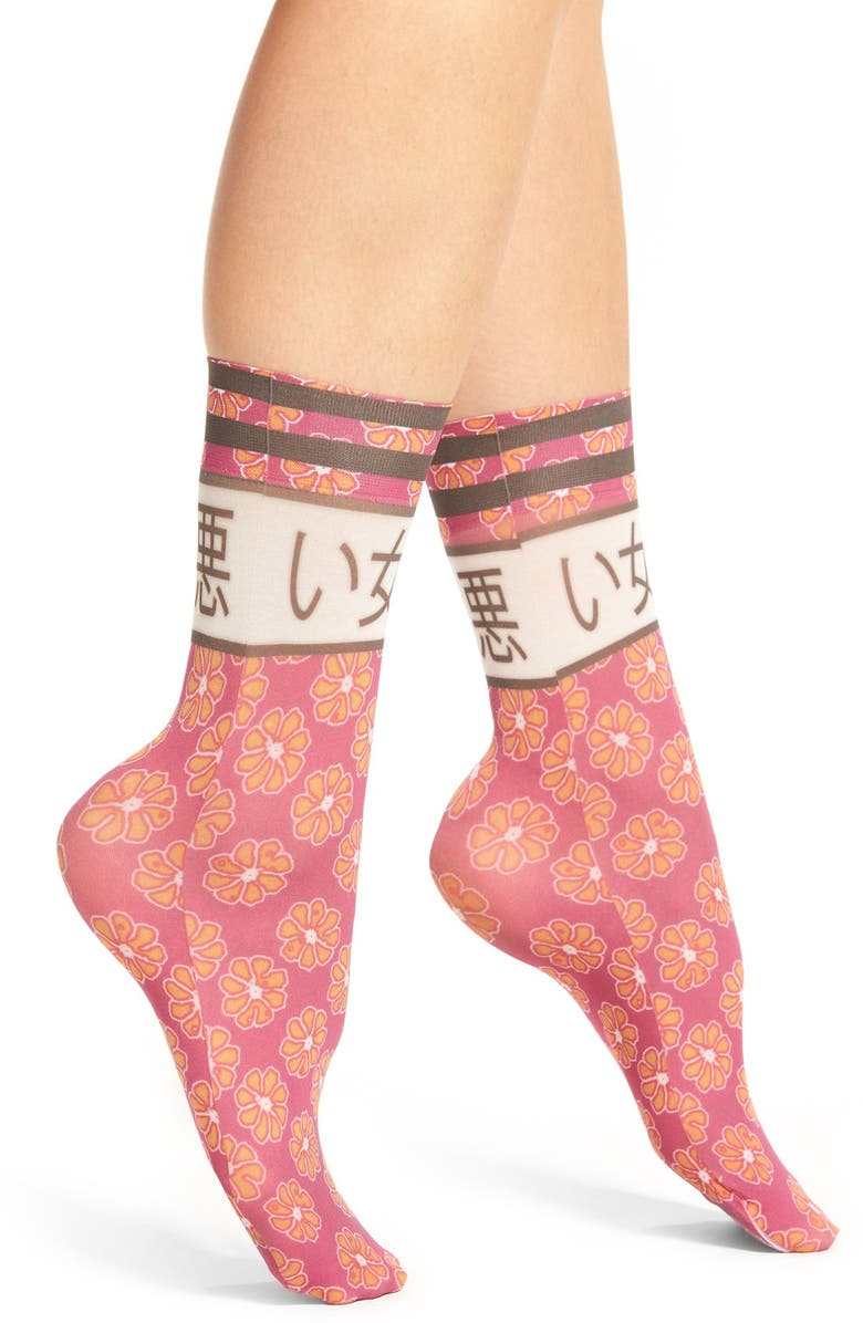 Stance x Rihanna Bad Girl Crew Socks, Main, color, 