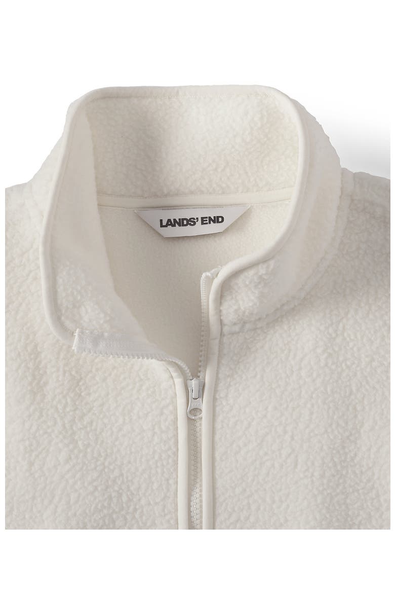 Plus Size Print Half Zip Cozy High Pile Fleece Pullover, Alternate, color, Ivory