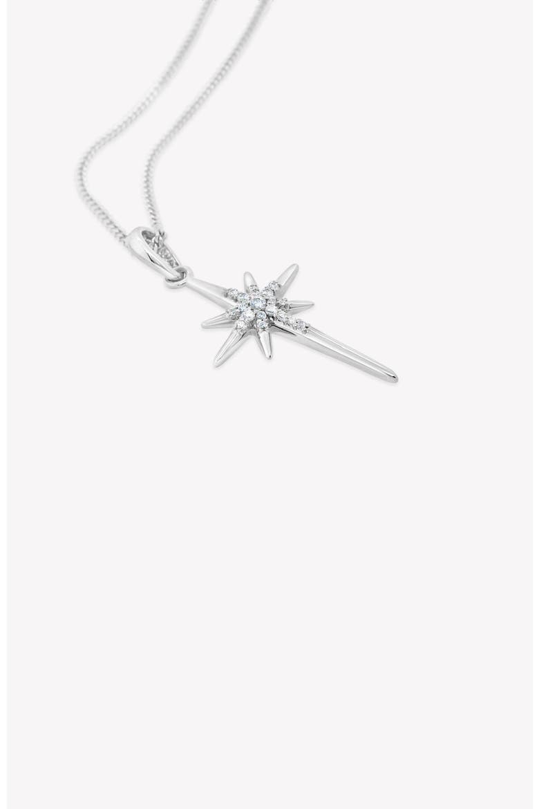 Adoring Star Necklace, Alternate, color,   Sterling Silver