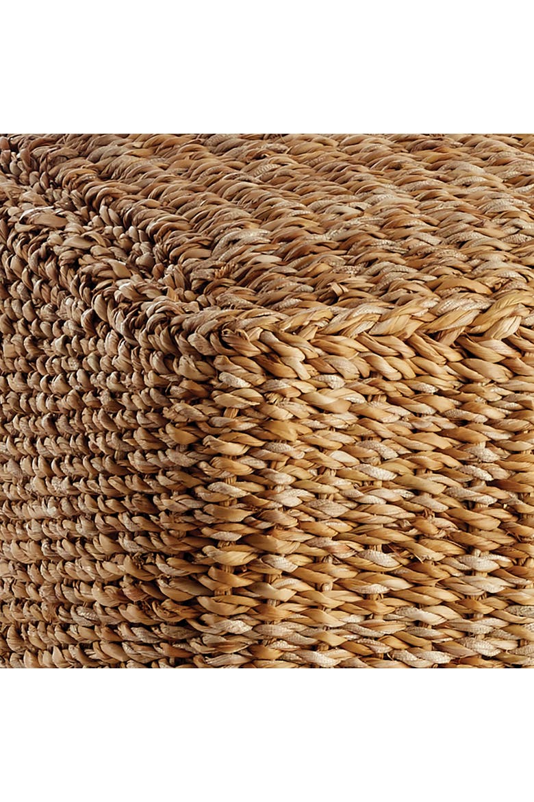 Seagrass Square Pouf, Alternate, color, Beige