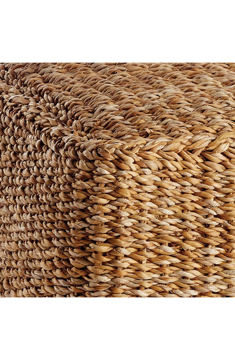 Napa Home & Garden Seagrass Square Pouf, Alternate, color, Beige