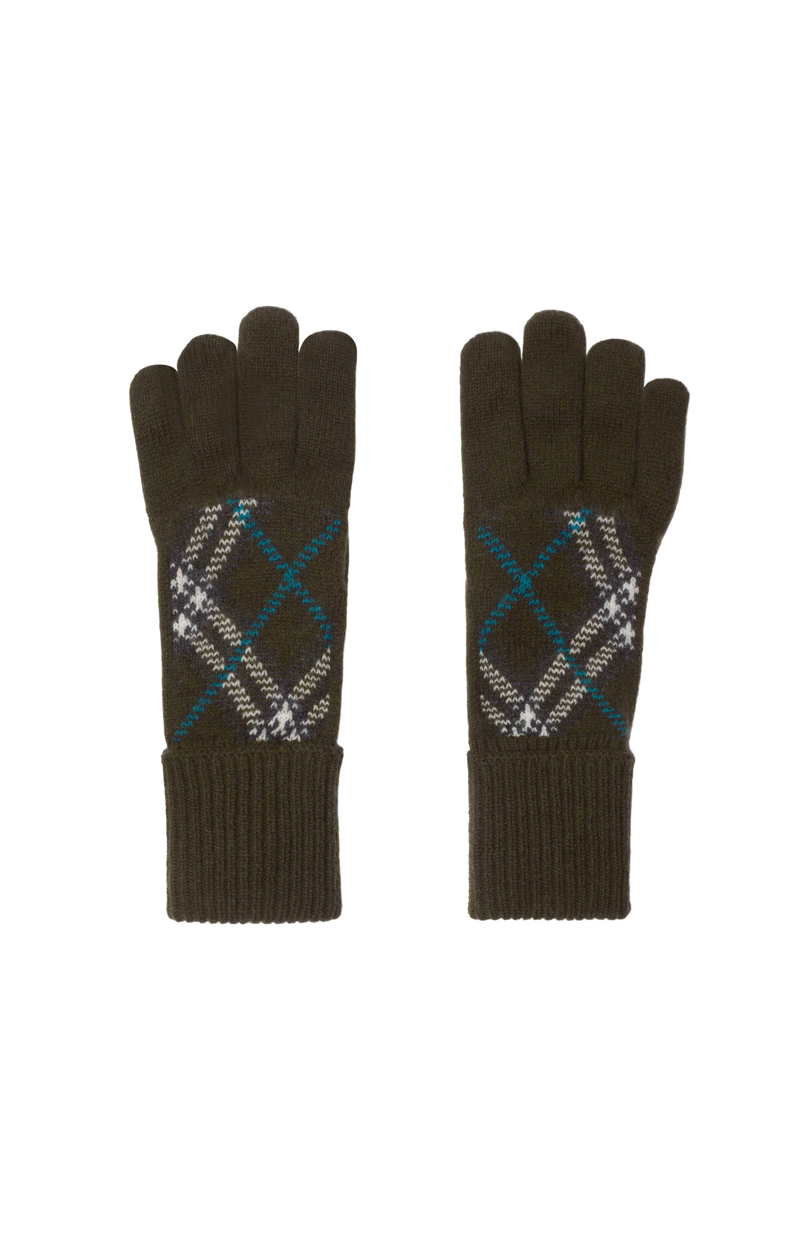 BURBERRY BURBERRY CHECK CASHMERE BLEND GLOVES
