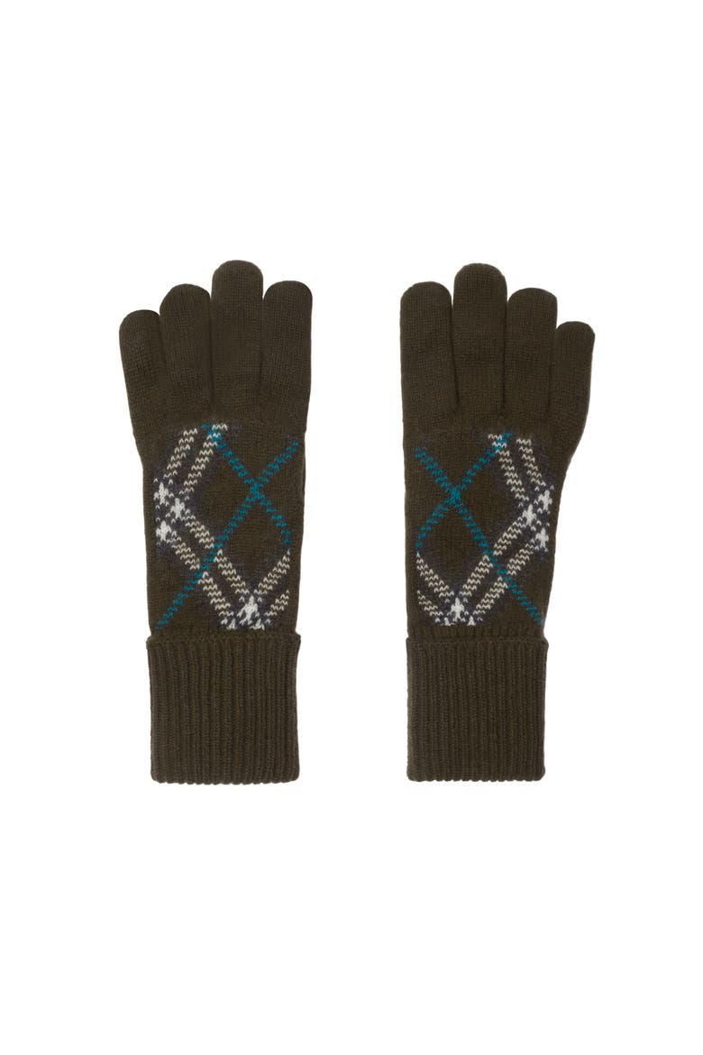 Check Cashmere Blend Gloves, Main, color, Snug