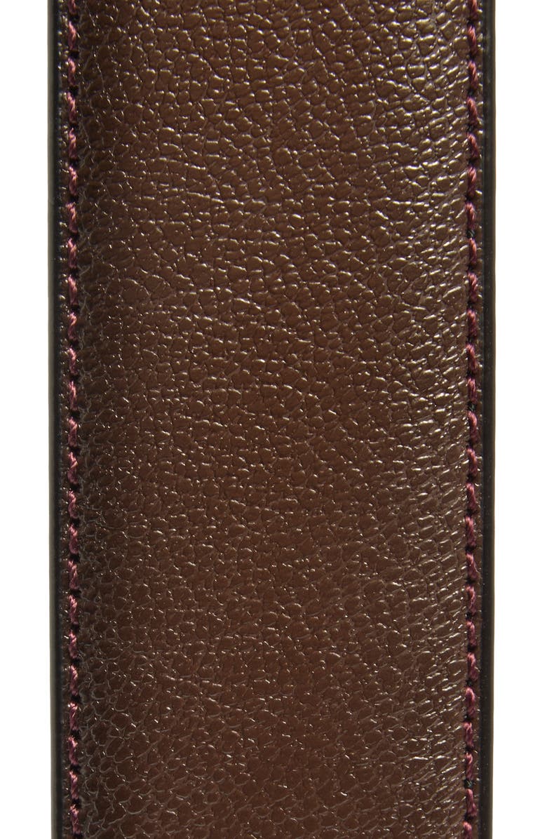 Original Penguin Feather Edge Burnished Leather Belt, Alternate, color, Brown