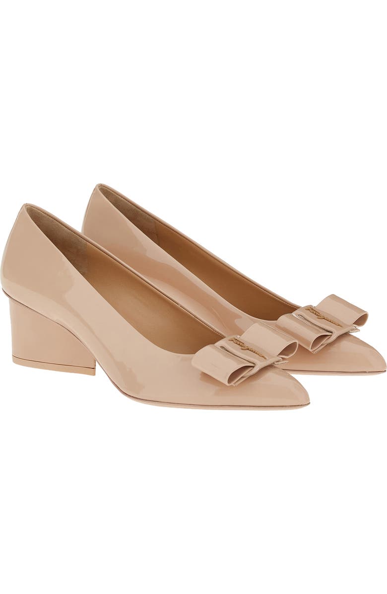 FERRAGAMO Viva Bow Pointed Toe Pump, Main, color,