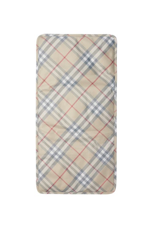 Burberry Check Baby Changing Pouch In Pale Stone