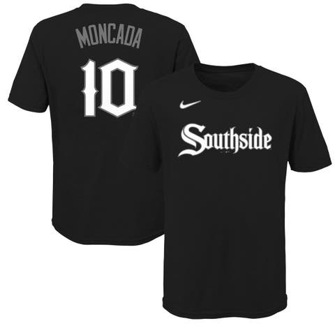 Youth Nike Yoan Moncada Black Chicago White Sox City Connect Name & Number T-Shirt