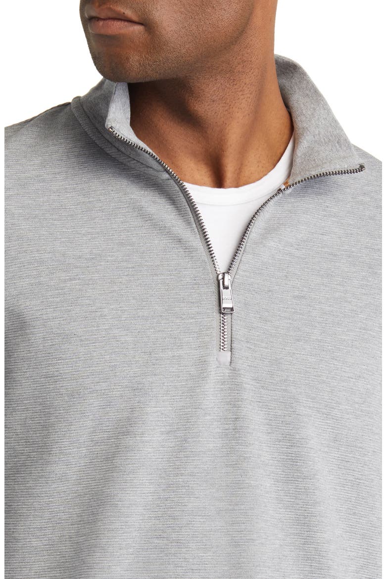 Sidney Ottoman Knit Quarter Zip Sweatshirt, Alternate, color, MELANGE