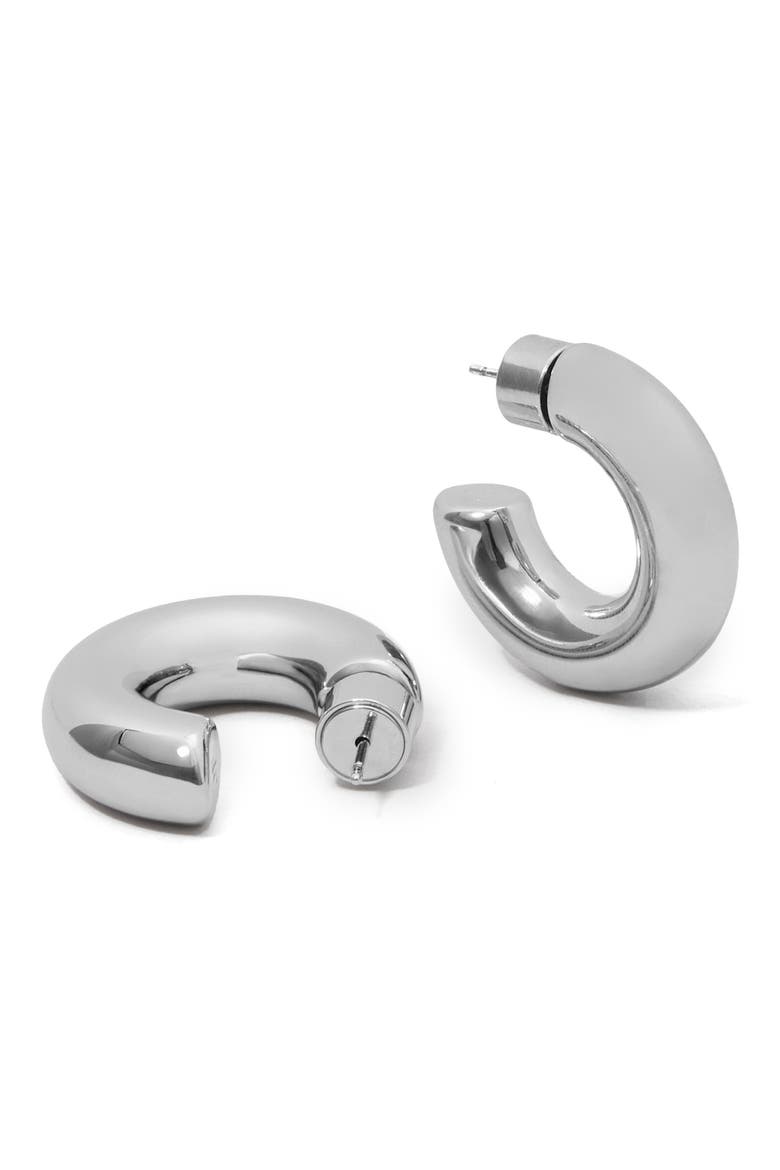 Jamma Mini Hoops, Alternate, color, SILVER