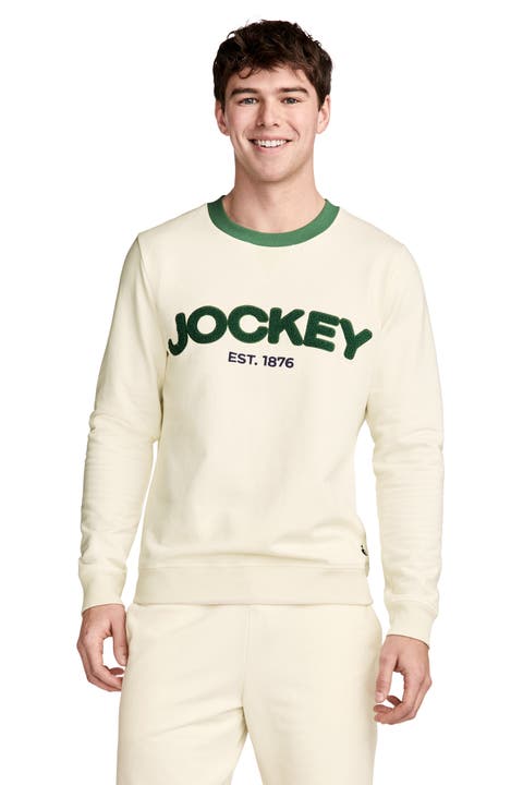 Men's Lightweight Cotton Blend Fleece Crew Sweatshirt