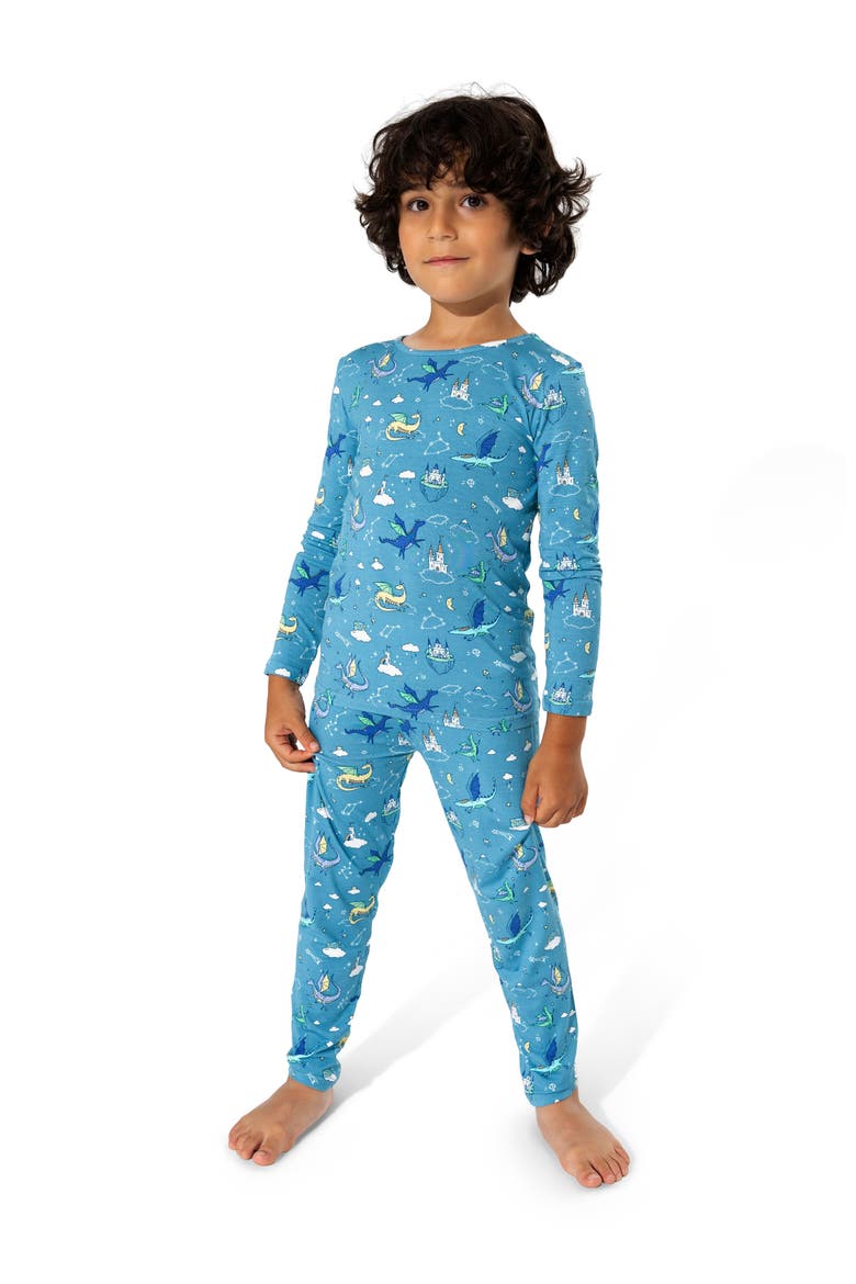 Kids' Dragon Dreams Set of 2 Piece Pajamas, Alternate, color, Dragon Dreams