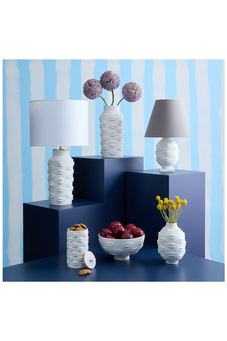 Gala Round Vase, Alternate, color, White