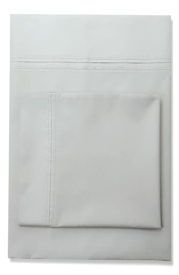 Azores Home 350 Thread Count Cotton Percale Sheet Set In Silver