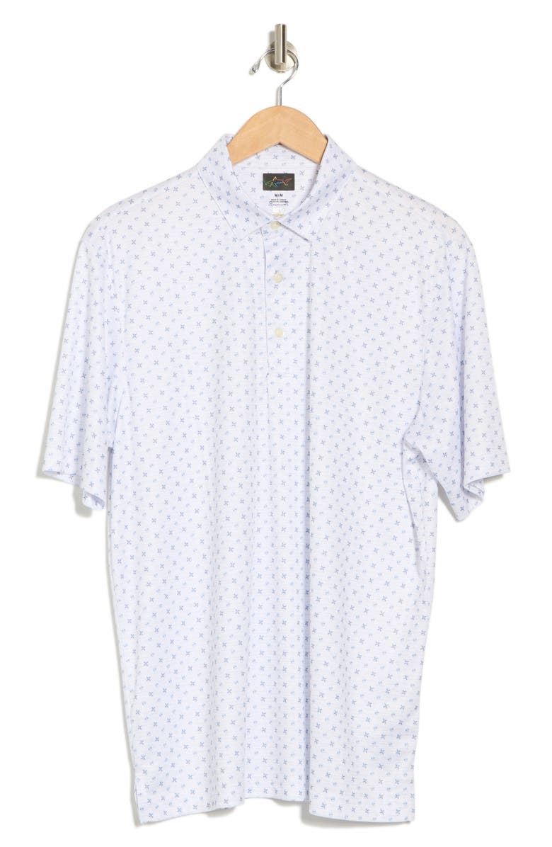 Greg Norman Venture Print Polo, Alternate, color, White
