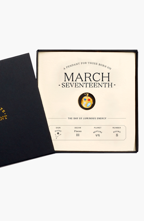 Birthdate Co. The March Birthdate Pendant In March 17th - Gold