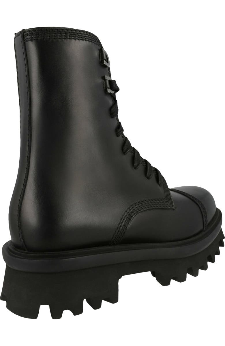 FERRAGAMO Faraway Lug Sole Combat Boot, Alternate, color, Black