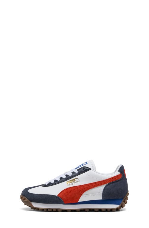 Puma Kids' Easy Rider Sneaker In White-red Fire