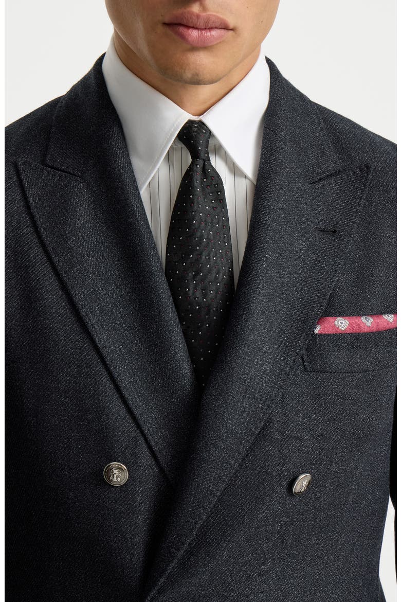 Patterned silk tie, Alternate, color, Black